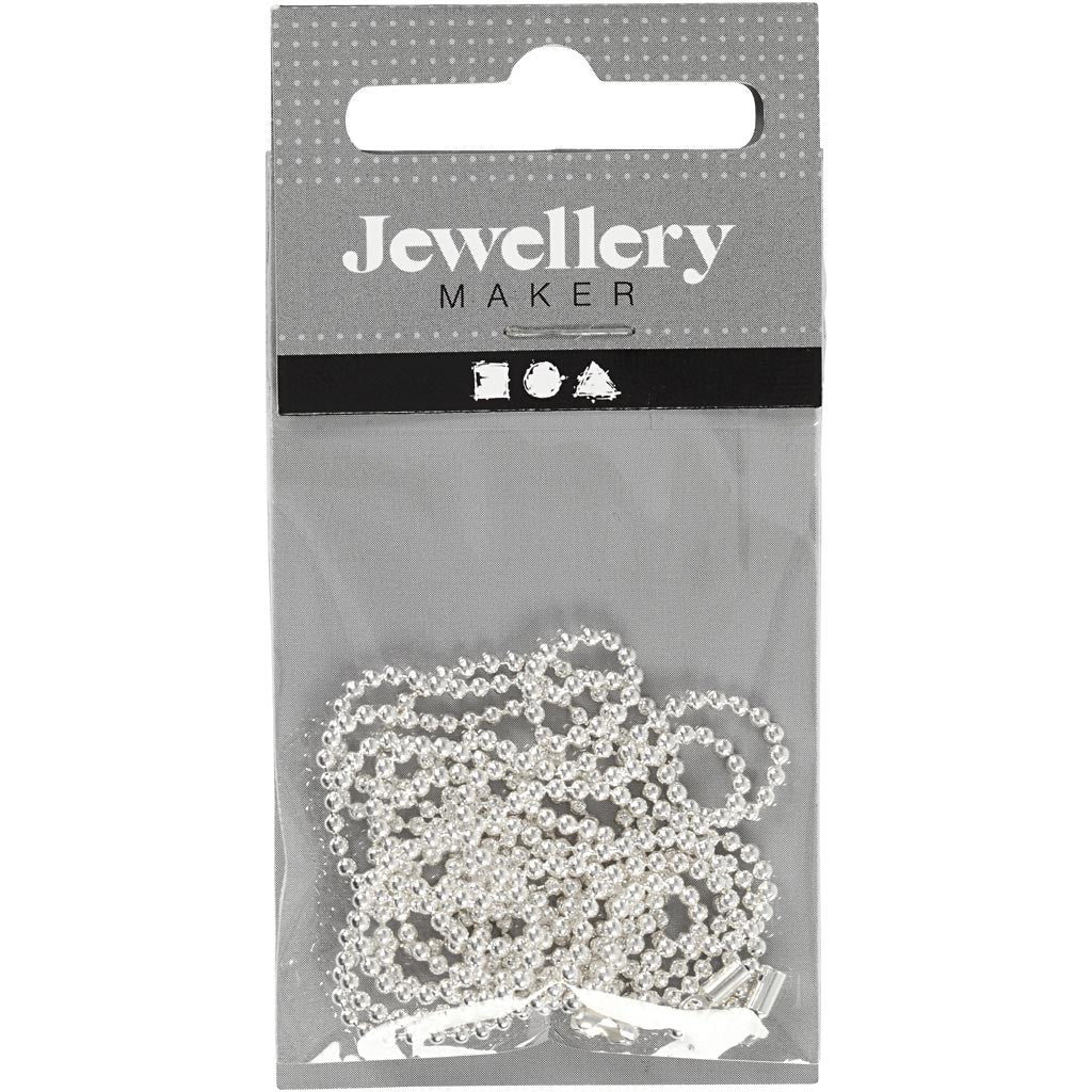 Kulkedja, Dia. 1,5 mm, försilvrad, 1 m/ 1 förp. [HOB-61243]