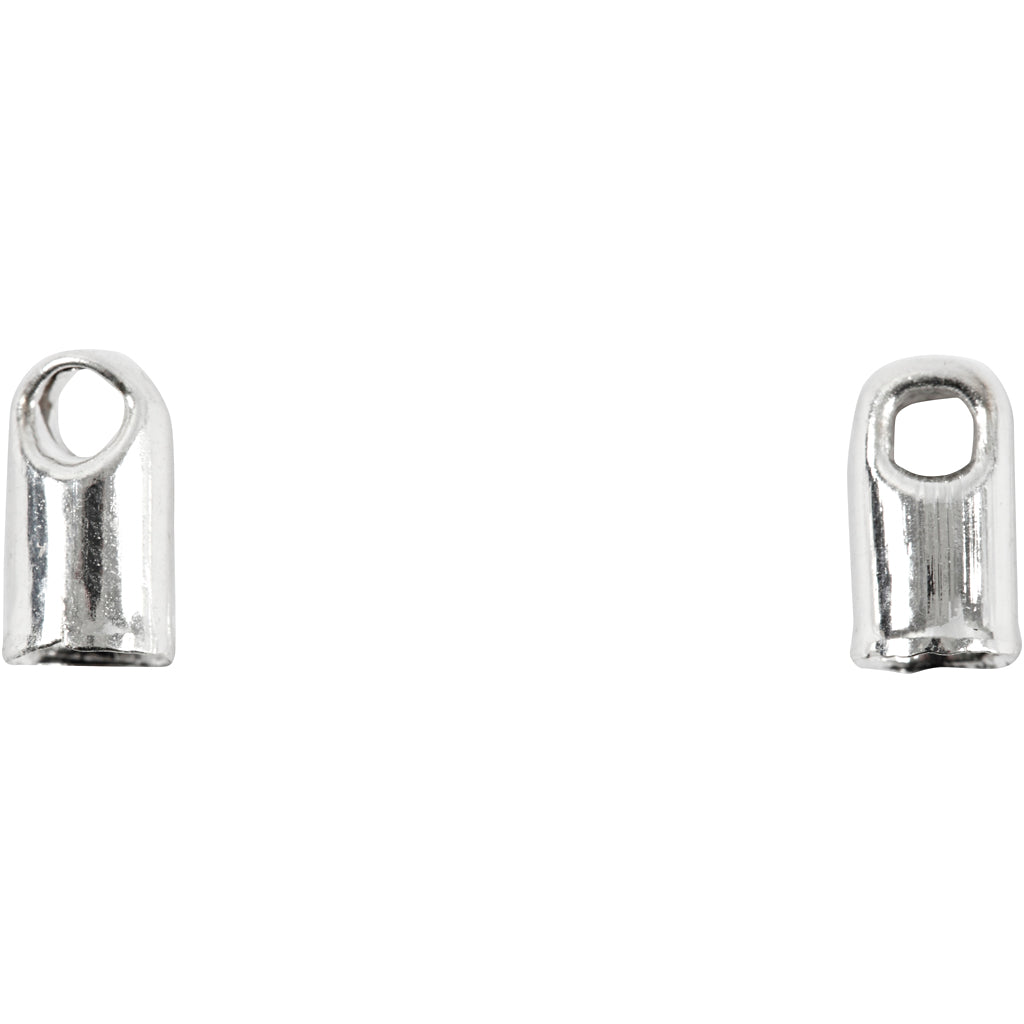 End Caps, dia. 3,2 mm, silver-plated, 100 pc