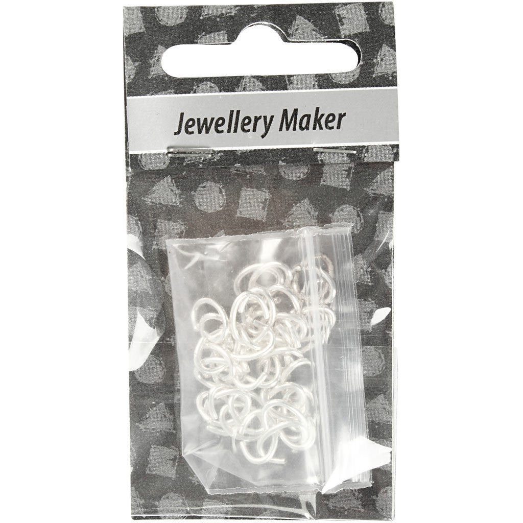 Ovala ringar, tjocklek 1 mm, försilvrad, 40st./ 1 förp. [HOB-613740]