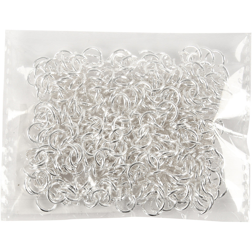 O-ring, stl. 7 mm, tjocklek 1 mm, försilvrad, 400 st./ 1 förp. [HOB-61378]