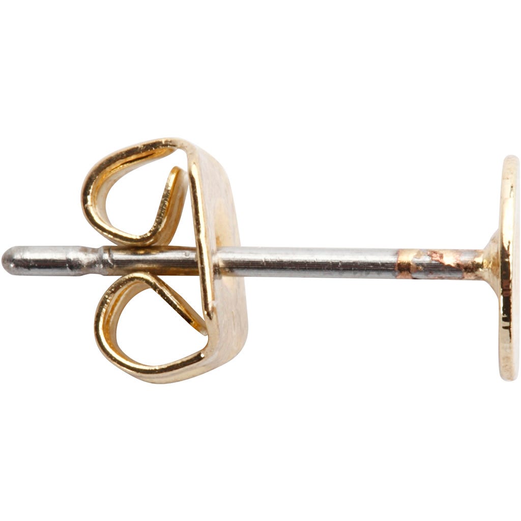 Öronstift, L: 13 mm, förgylld, 10 st./ 1 förp. [HOB-613990]