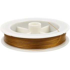  Beading Wire, gold, 0,38 mm, 100 m, 1 roll [HOB-61584]
