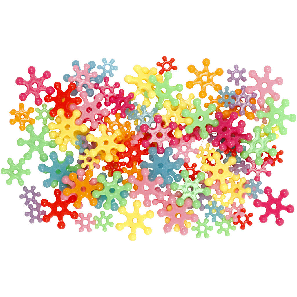 Figurpärlor, Dia. 7-13,5 mm, Hålstl. 2 mm, ca. 4000 st., mixade färger, 270 g, 700 ml/ 1 burk [HOB-61761]