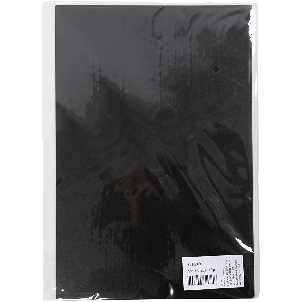 Krympplastark, A4, svart, 10 ark/ 1 förp. [HOB-696110]