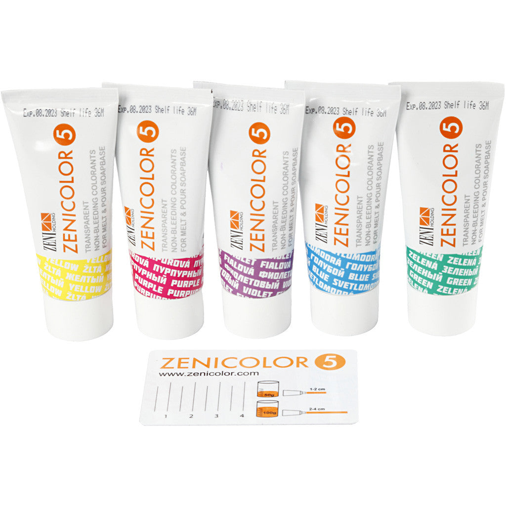 Tvålfärg, mixade färger, 5x30g/ 1 förp. [HOB-70042]