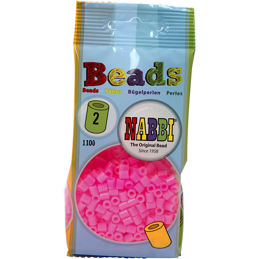 Rörpärlor, stl. 5x5 mm, Hålstl. 2,5 mm, medium, rosa (32222), 1100 st./ 1 förp. [HOB-751020]
