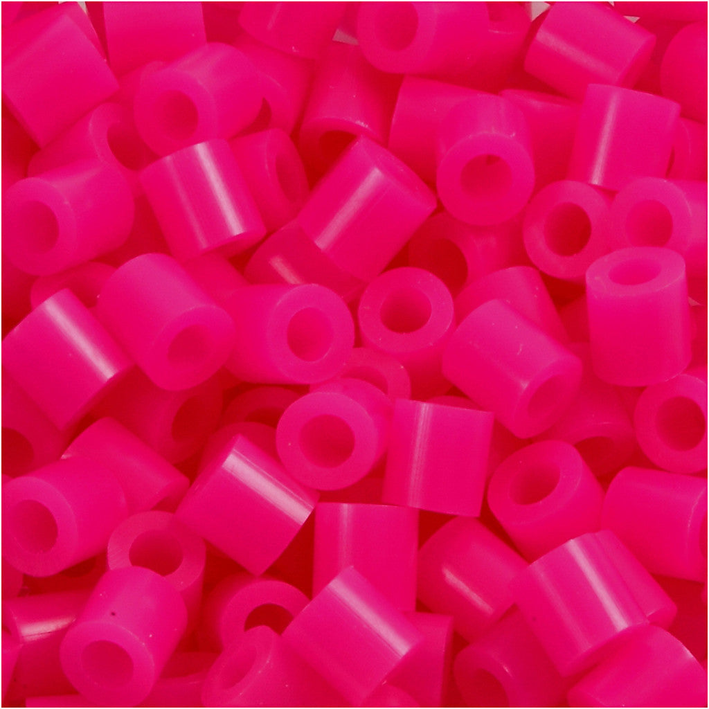 Rörpärlor, stl. 5x5 mm, Hålstl. 2,5 mm, medium, cerise (32258), 1100 st./ 1 förp. [HOB-751180]
