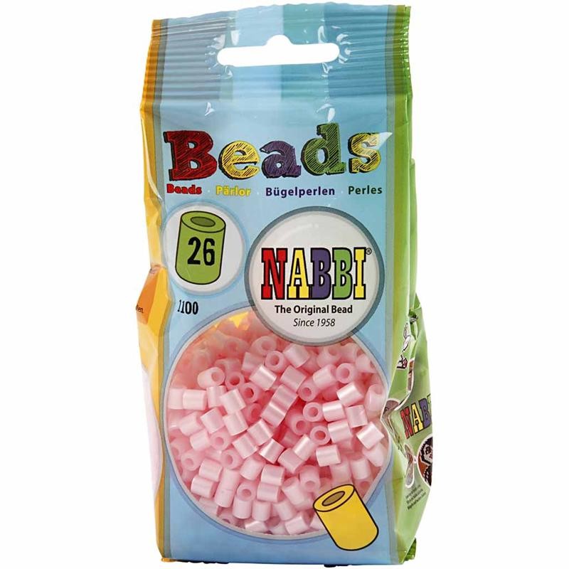 Rörpärlor, stl. 5x5 mm, Hålstl. 2,5 mm, medium, rosa pärlemor (32259), 1100 st./ 1 förp. [HOB-751260]