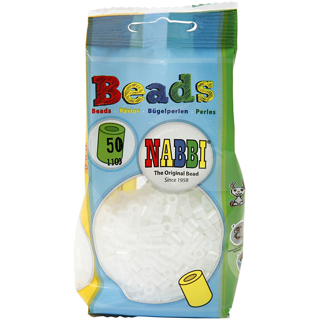 Rörpärlor, stl. 5x5 mm, Hålstl. 2,5 mm, medium, transparent (32264), 1100 st./ 1 förp. [HOB-751320]