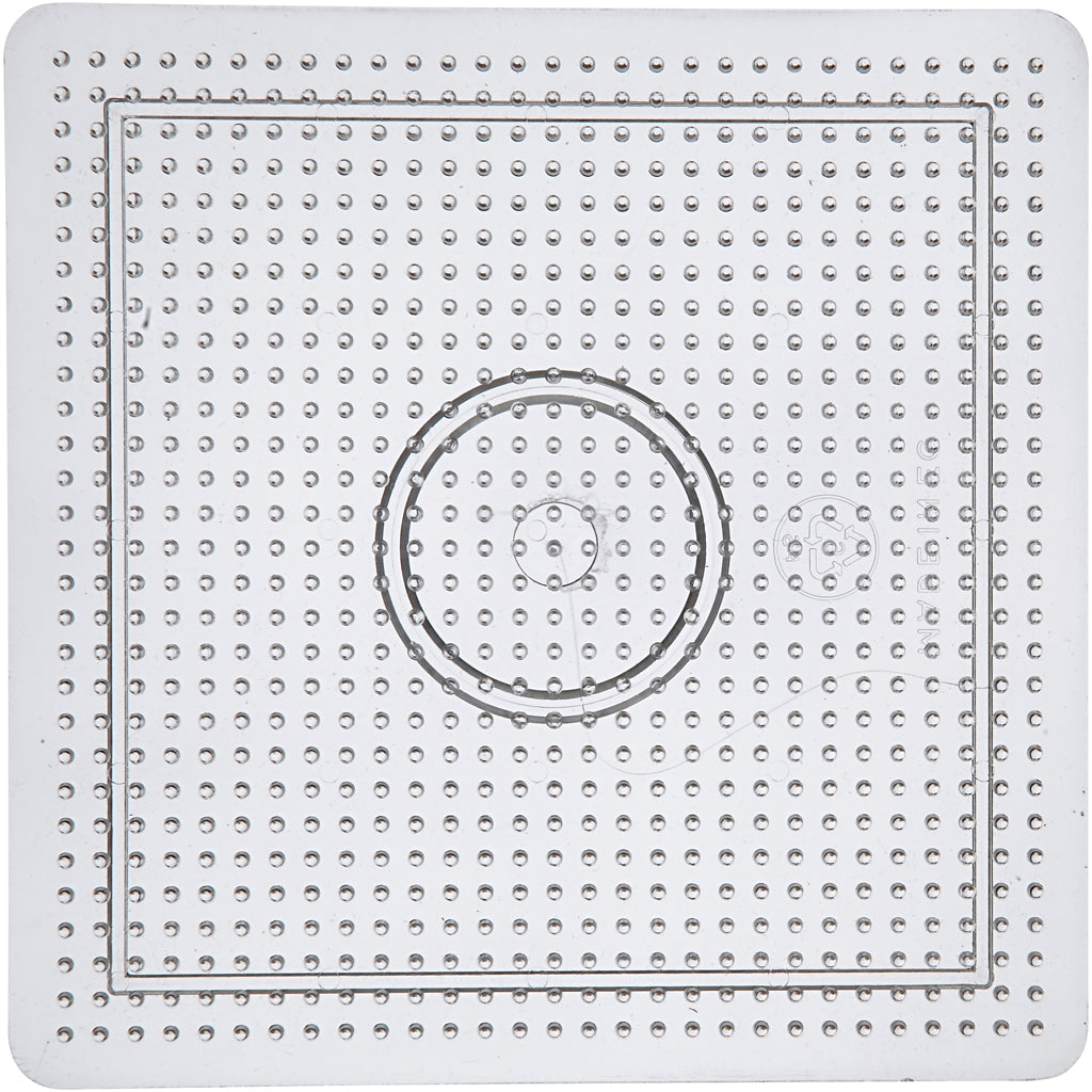 Peg Board, size 14,5x14,5 cm, medium, clear