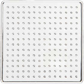 Pärlplattor, stl. 7x7 cm, medium, klar, 1 st. [HOB-753040]