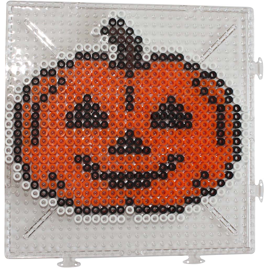Pärlplattor, stor ihopsättningsbar kvadrat, stl. 15x15 cm, medium, klar, 2 st./ 1 förp. [HOB-75309]