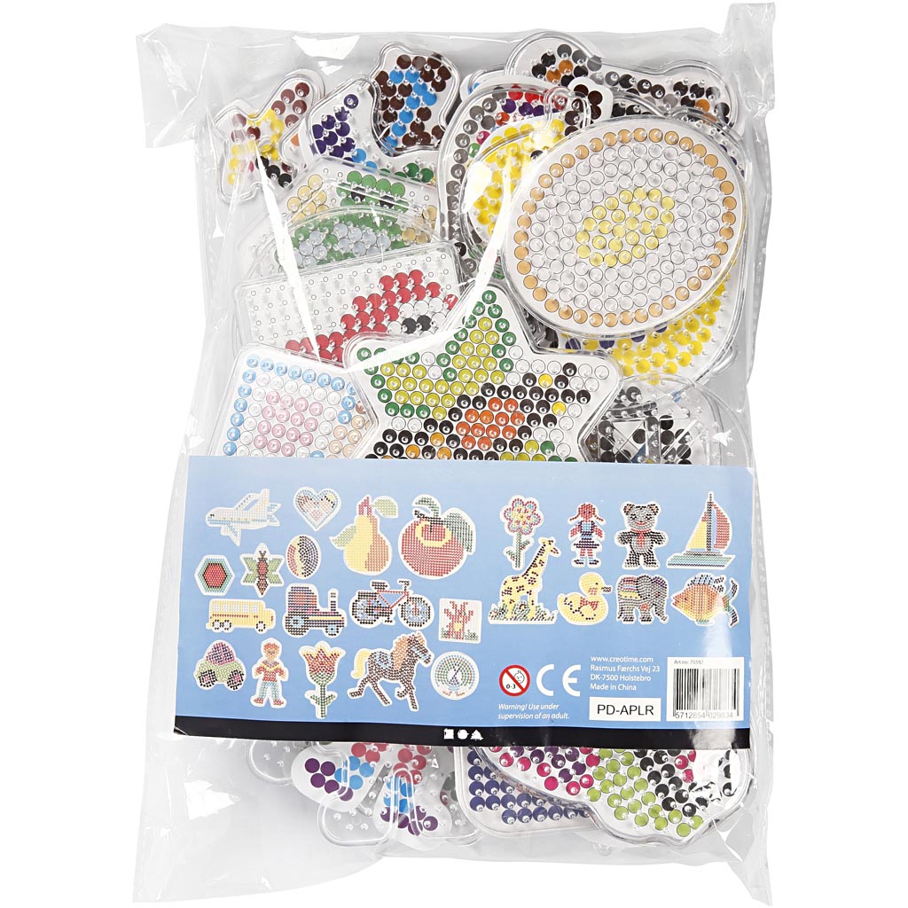 Pärlplattor, stl. 7x7,5-14x16 cm, medium, 24 st./ 1 förp. [HOB-75592]