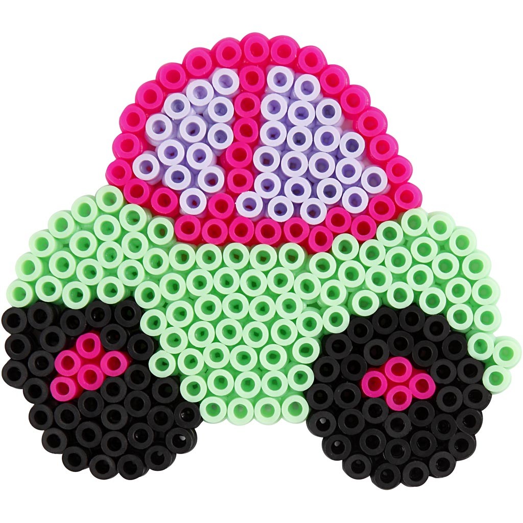 Pärlplattor, bil, flygplan, båt, traktor, buss och cykel, stl. 9x9,5+11x16 cm, medium, 6 st./ 1 förp. [HOB-75593]