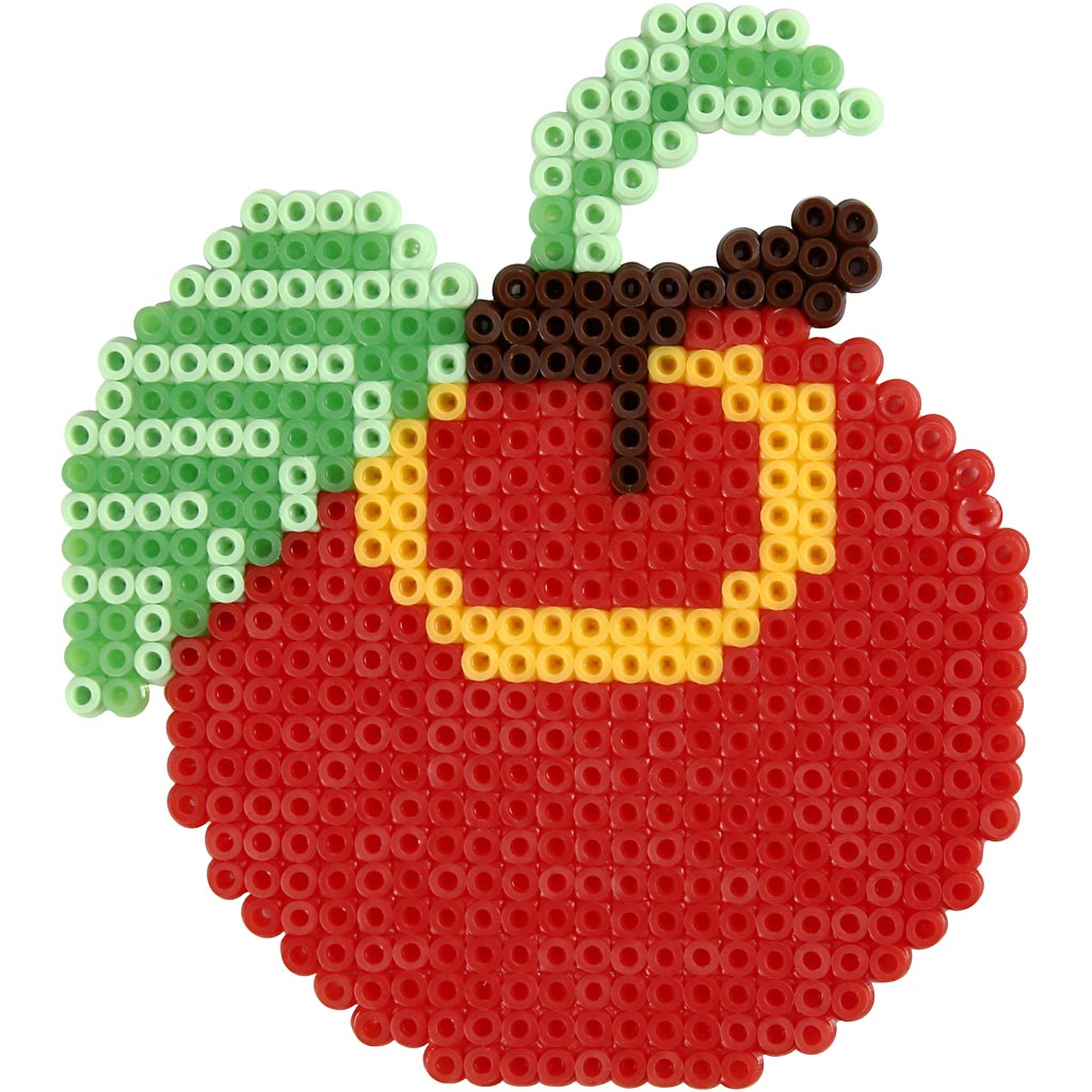 Pärlplattor, blomma, flicka, pojke, äppla och päron, stl. 8,5x14-14x16 cm, medium, 6 st./ 1 förp. [HOB-75595]