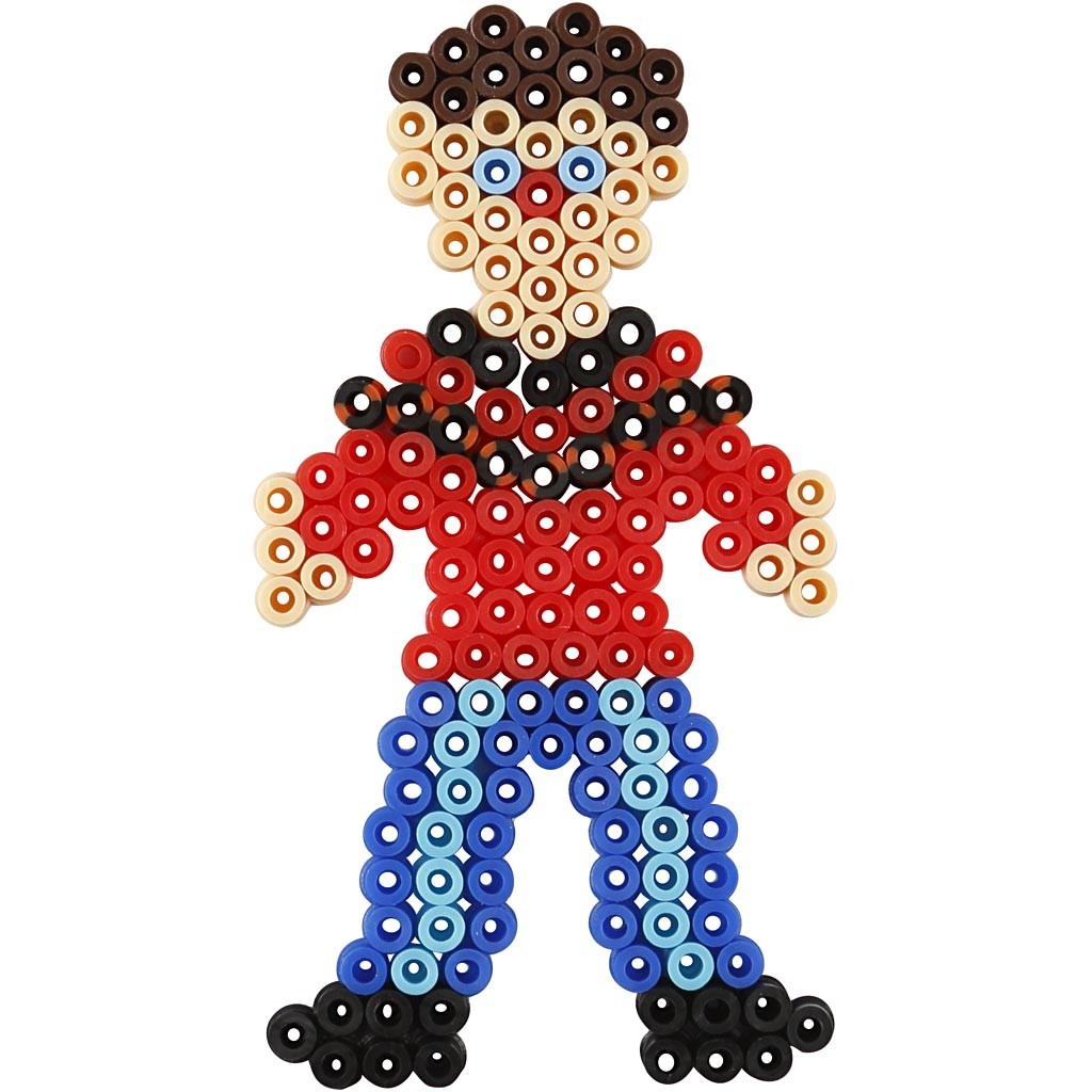 Pärlplattor, blomma, flicka, pojke, äppla och päron, stl. 8,5x14-14x16 cm, medium, 6 st./ 1 förp. [HOB-75595]