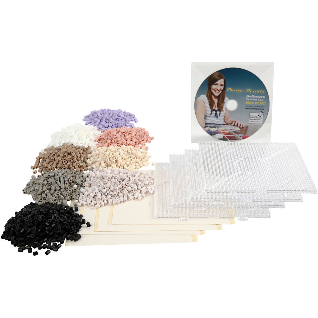Photo Pearls Startset, medium, mixade färger, 14000 st., 1 set [HOB-75597]