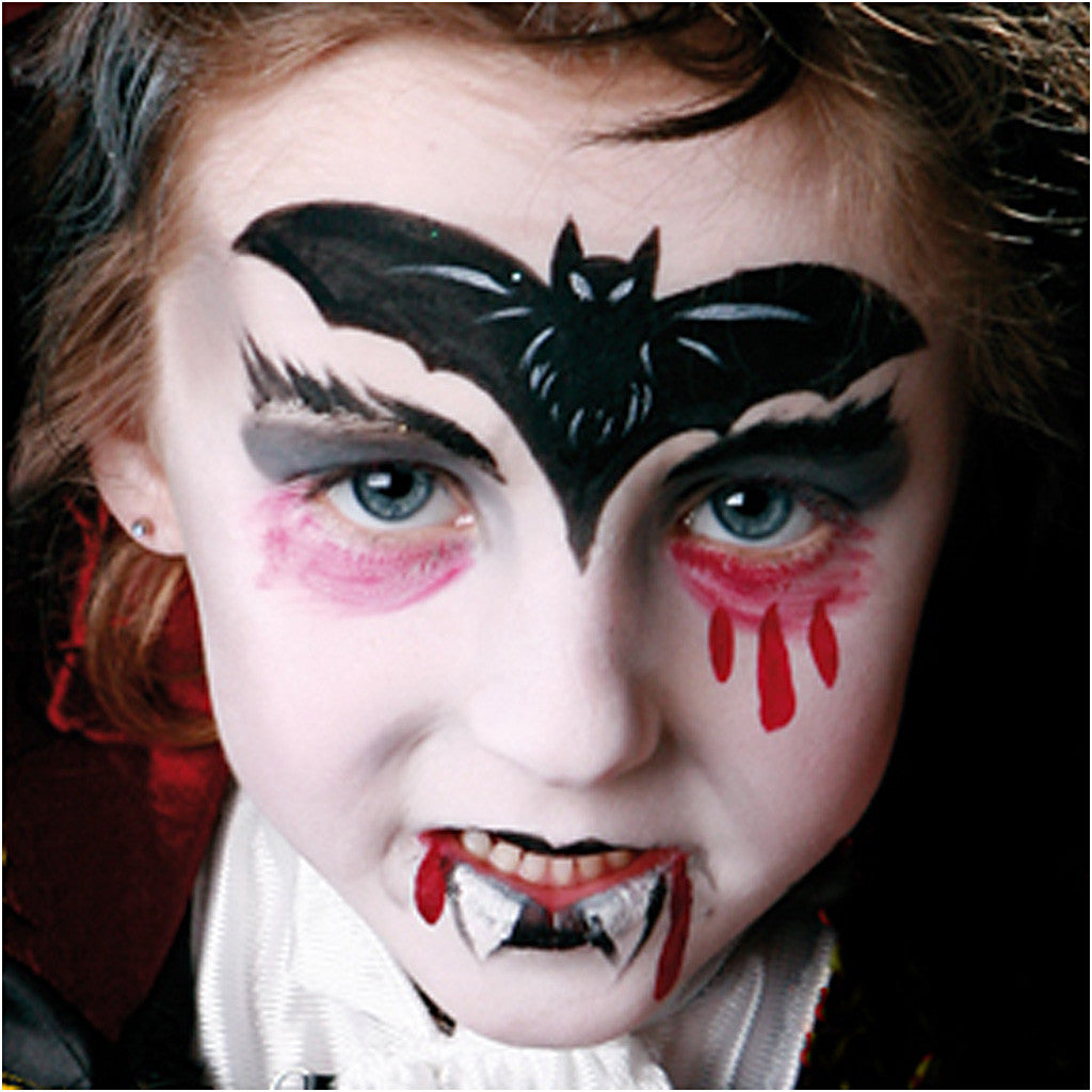 Eulenspiegel Ansiktsfärg - sminkset , Dracula, mixade färger, 1 set [HOB-76104]