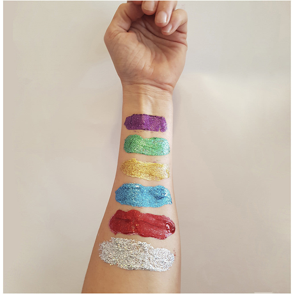 Eulenspiegel Glittergel, mixade färger, 6x18 ml/ 1 förp. [HOB-76142]