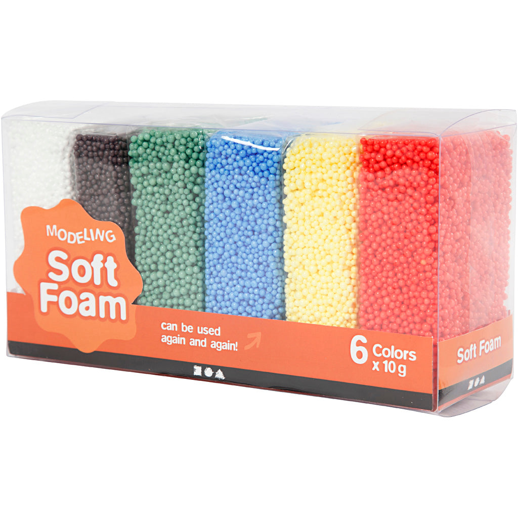 Soft Foam, standardfärger, 6x10 g/ 1 förp. [HOB-78058]