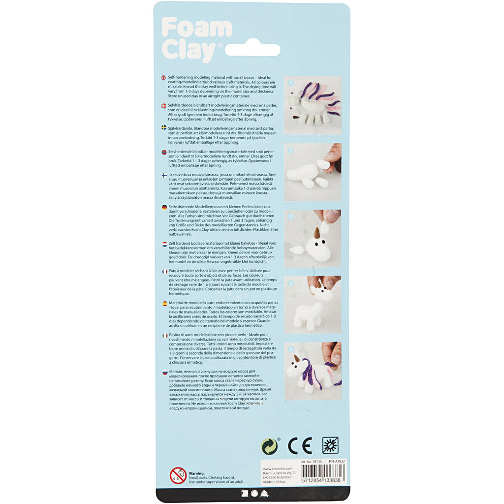 Foam Clay® , glitter,metallic, rosa, lila, vit, 3x14 g/ 1 förp. [HOB-78136]