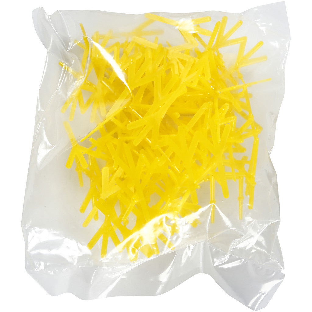 Kycklingfötter, H: 28 mm, L: 37 mm, gul, 50 st./ 1 förp. [HOB-78278]