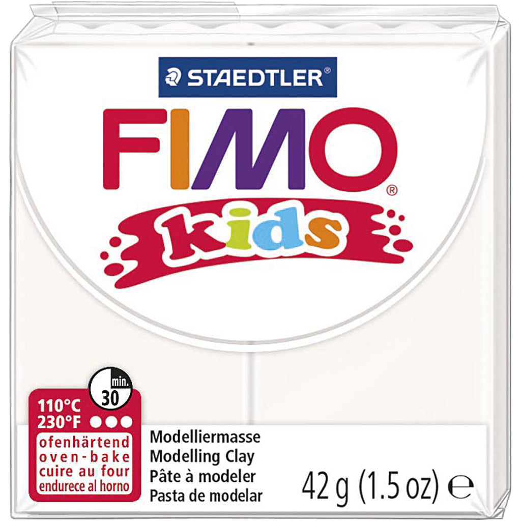 FIMO® Kids Clay, vit, 42 g/ 1 förp. [HOB-78520]