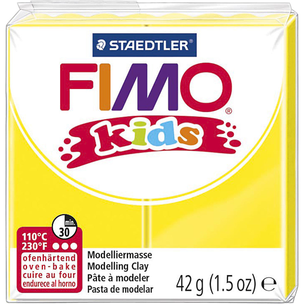 FIMO® Kids Clay, gul, 42 g/ 1 förp. [HOB-78521]