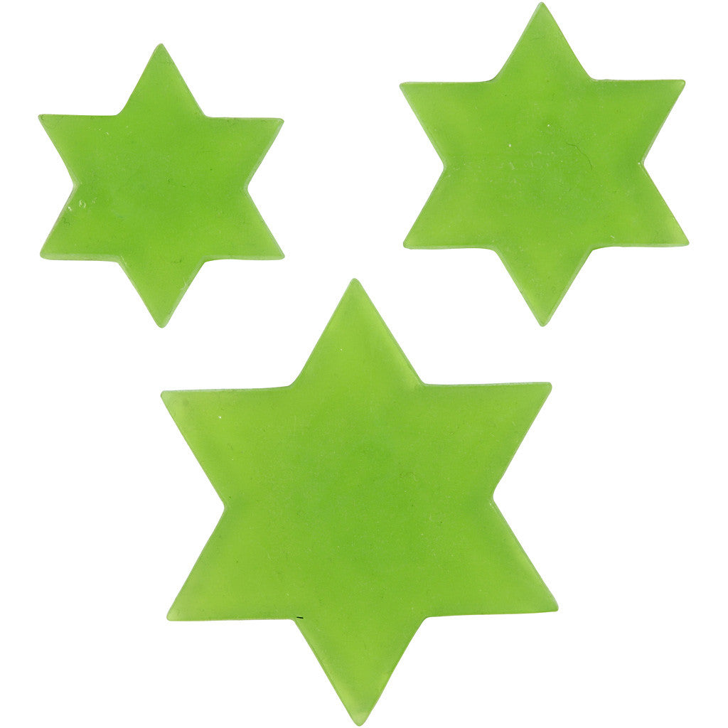 Gjutformar, Stjärnor, H: 6+8+10 cm, D: 9 mm, stl. 14,9x22 cm, 1 st. [HOB-78637]