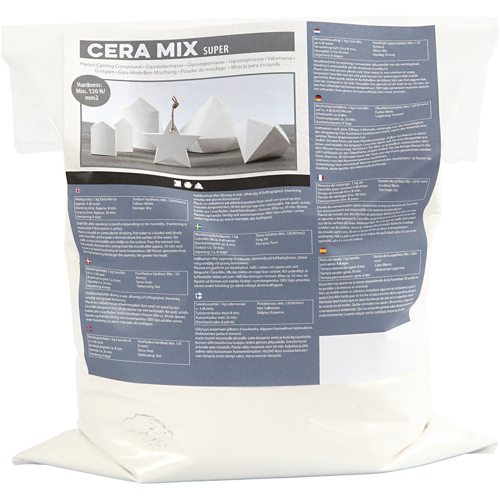 Cera-Mix Super Modellgips, vit, 5 kg/ 1 förp. [HOB-78640]