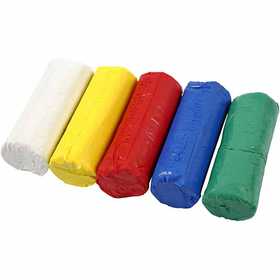 Modellera, H: 9,5 cm, mixade färger, 5x80 g/ 1 hink [HOB-78690]