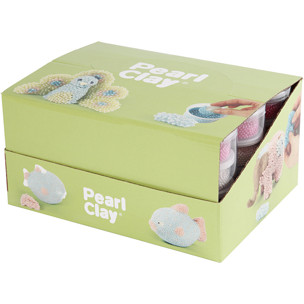 Pearl Clay®, mixade färger, 12 set/ 1 förp. [HOB-78719]