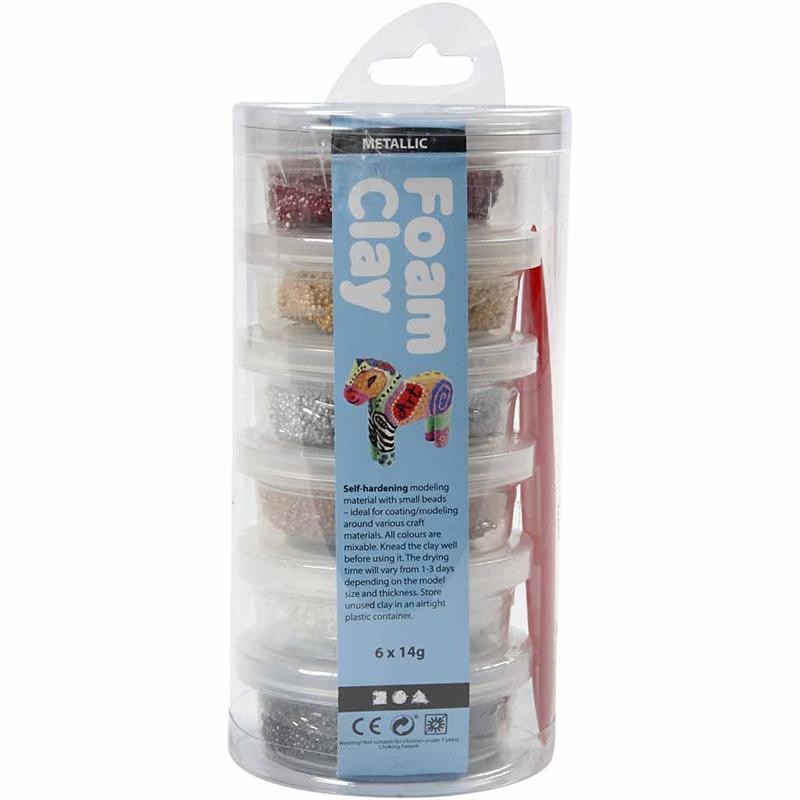 Foam Clay® , metallic, brun harmoni, 6x14 g/ 1 förp. [HOB-78810]