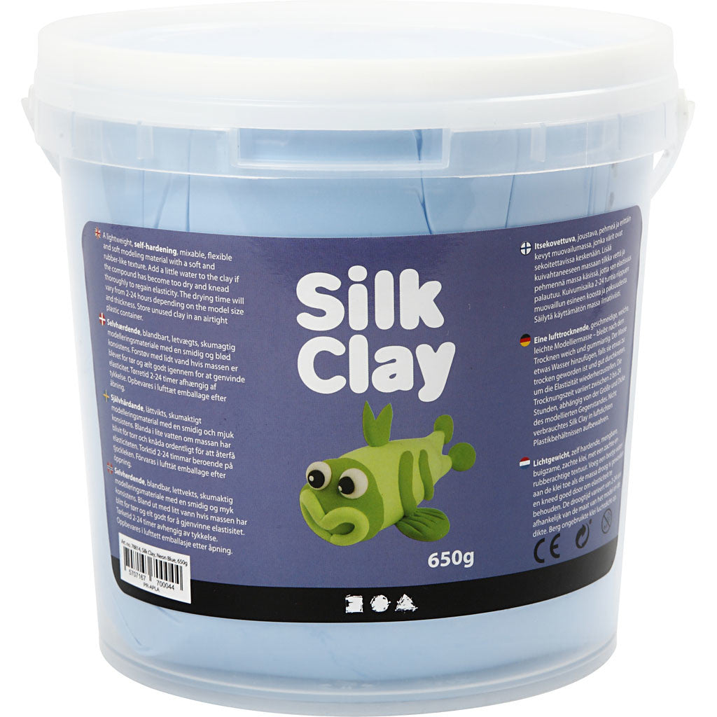 Silk Clay®, neonblå, 650 g/ 1 hink [HOB-78814]