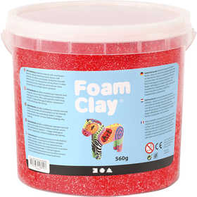 Foam Clay® , röd, 560 g/ 1 hink [HOB-78823]