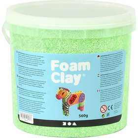 Foam Clay® , neongrön, 560 g/ 1 hink [HOB-78827]