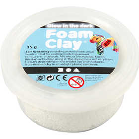 Foam Clay® , glow in the dark, 35 g/ 1 burk [HOB-78835]