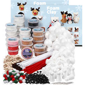 Grupp DIY Kit Polardjur av Foam Clay®, mixade färger, 1 set [HOB-78900]
