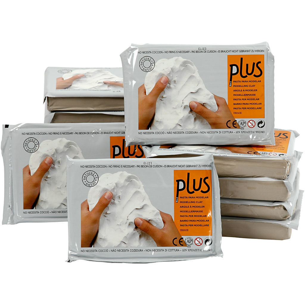 Självhärdande Lera, ljusgrå, 12x1000 g/ 1 förp. [HOB-78901]