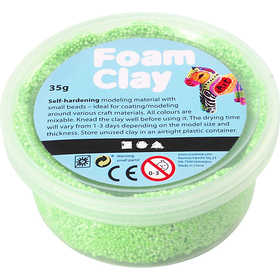 Foam Clay® , neongrön, 35 g/ 1 burk [HOB-78927]