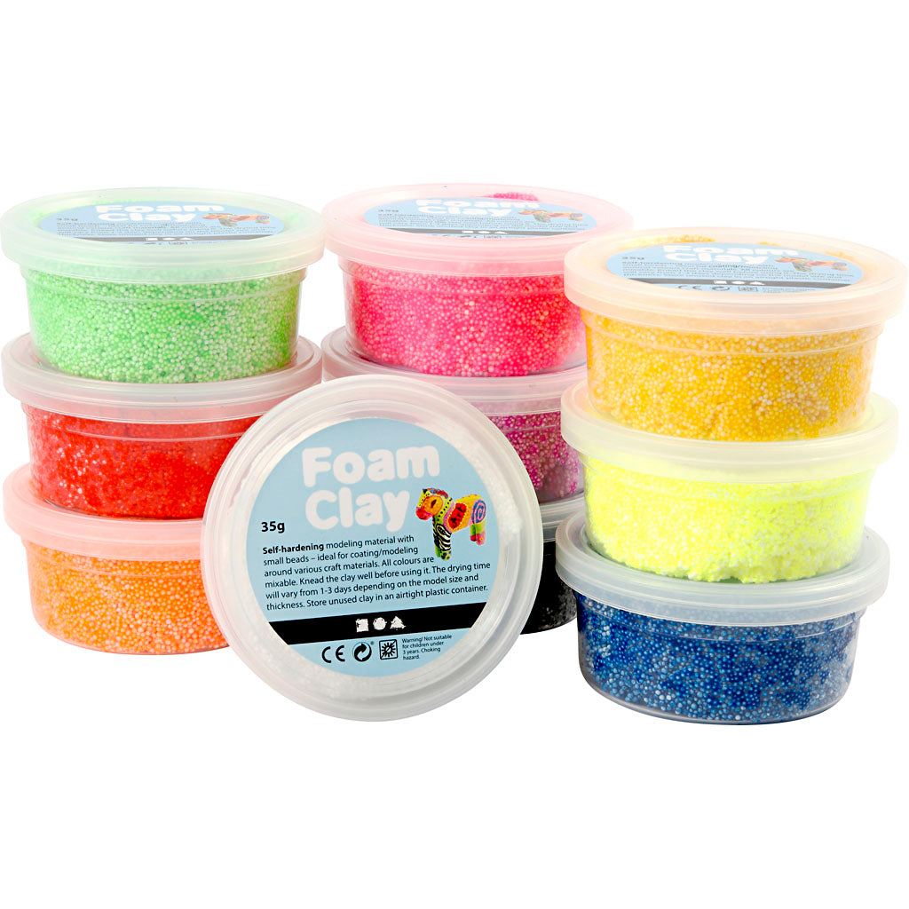 Foam Clay®, assorted colours, 10x35 g