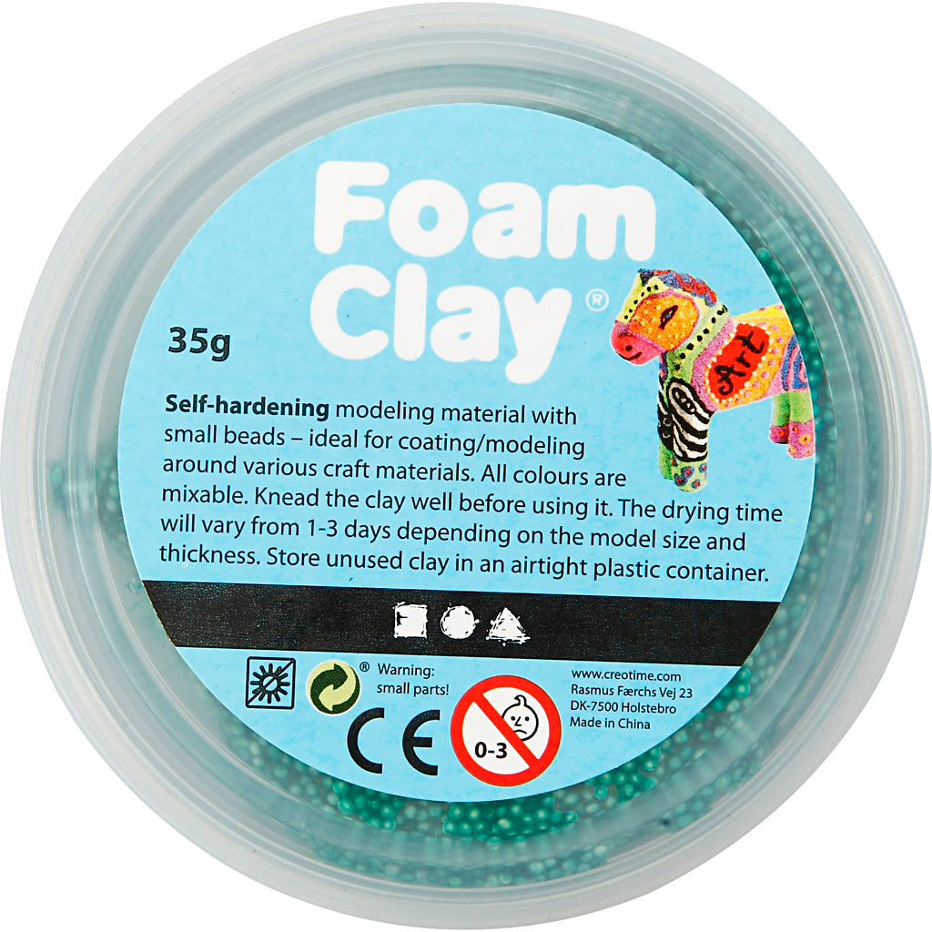 Foam Clay® , mörkgrön, 35 g/ 1 burk [HOB-78954]