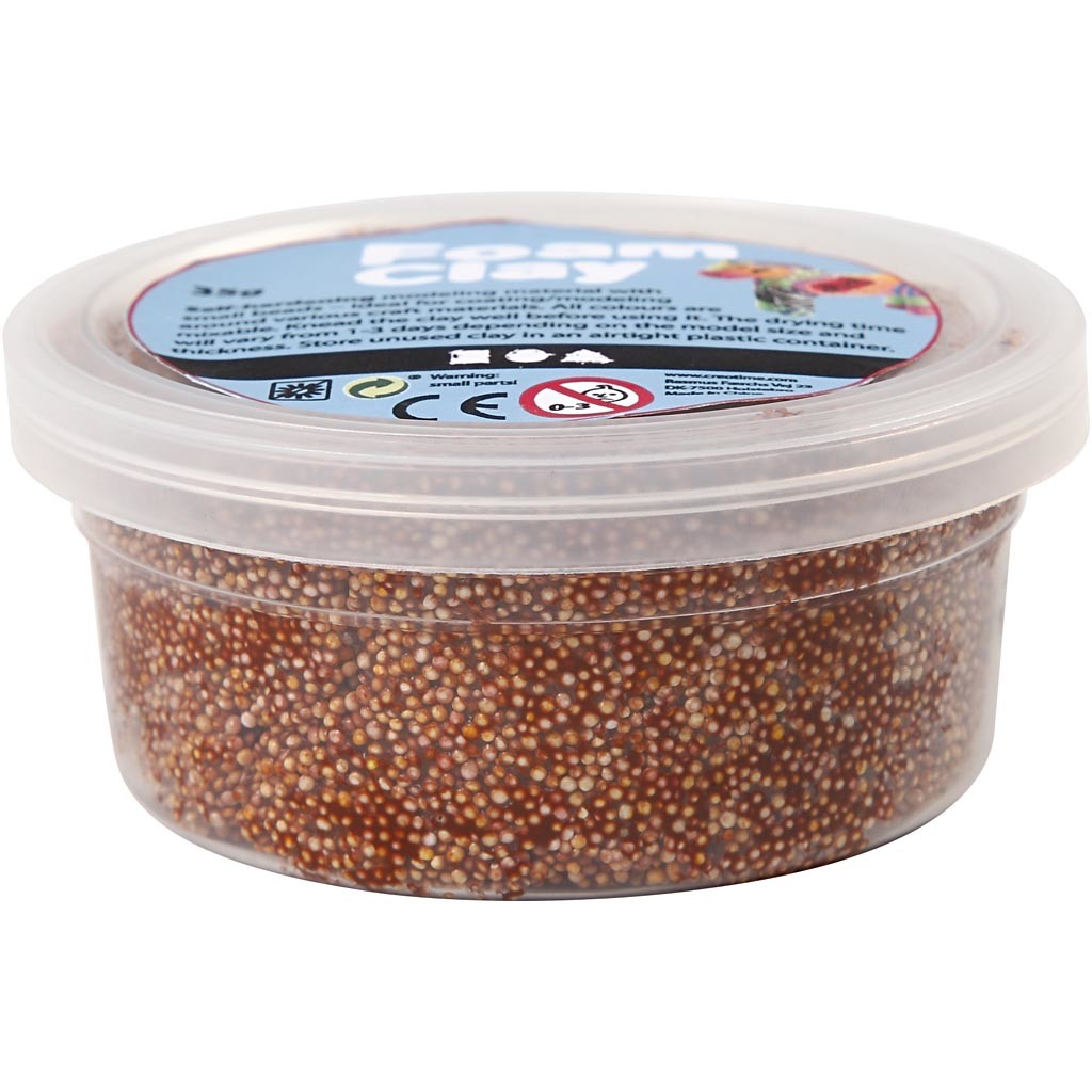Foam Clay® , brun, 35 g/ 1 burk [HOB-78955]