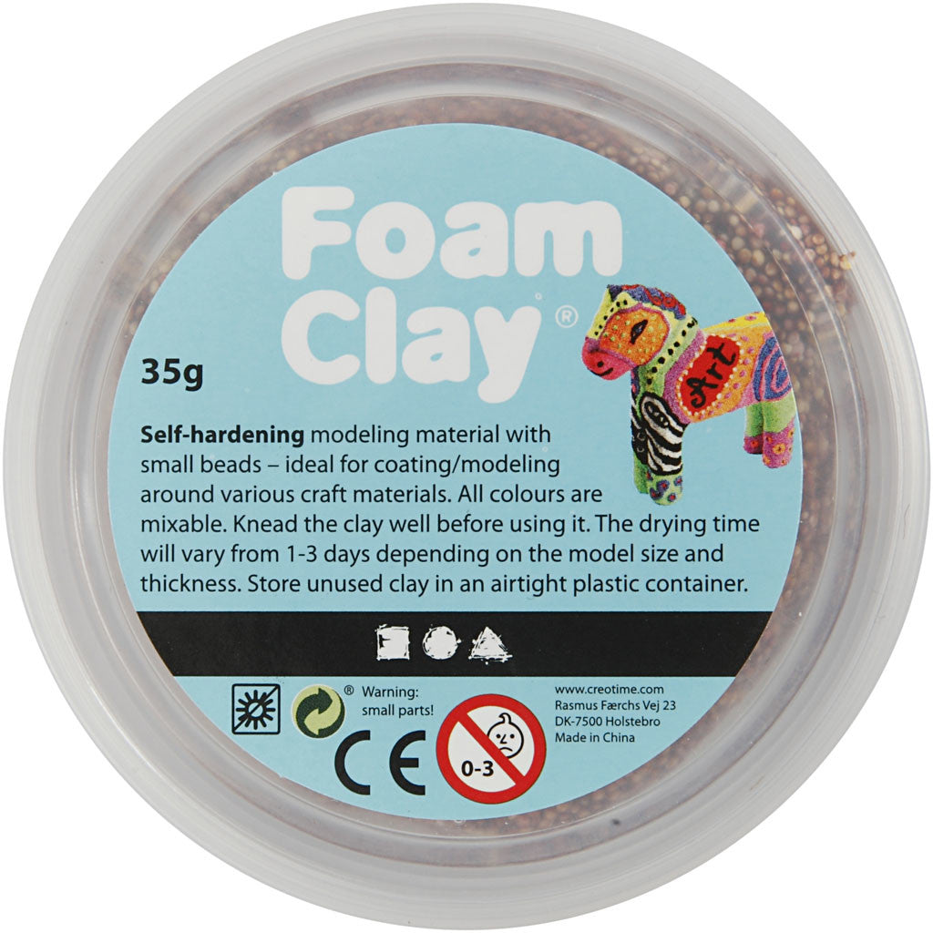 Foam Clay® , brun, 35 g/ 1 burk [HOB-78955]