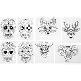 Krympplastark med motiv, ark 10,5x14,5 cm, tjocklek 0,3 mm, matt transparenta, 36 ark/ 1 förp. [HOB-79069]