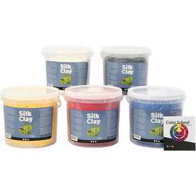 Silk Clay®, primärfärger, 5x650 g/ 1 förp. [HOB-79138]