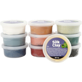 Silk Clay®, dova färger, 10x40g/ 1 förp. [HOB-79154]