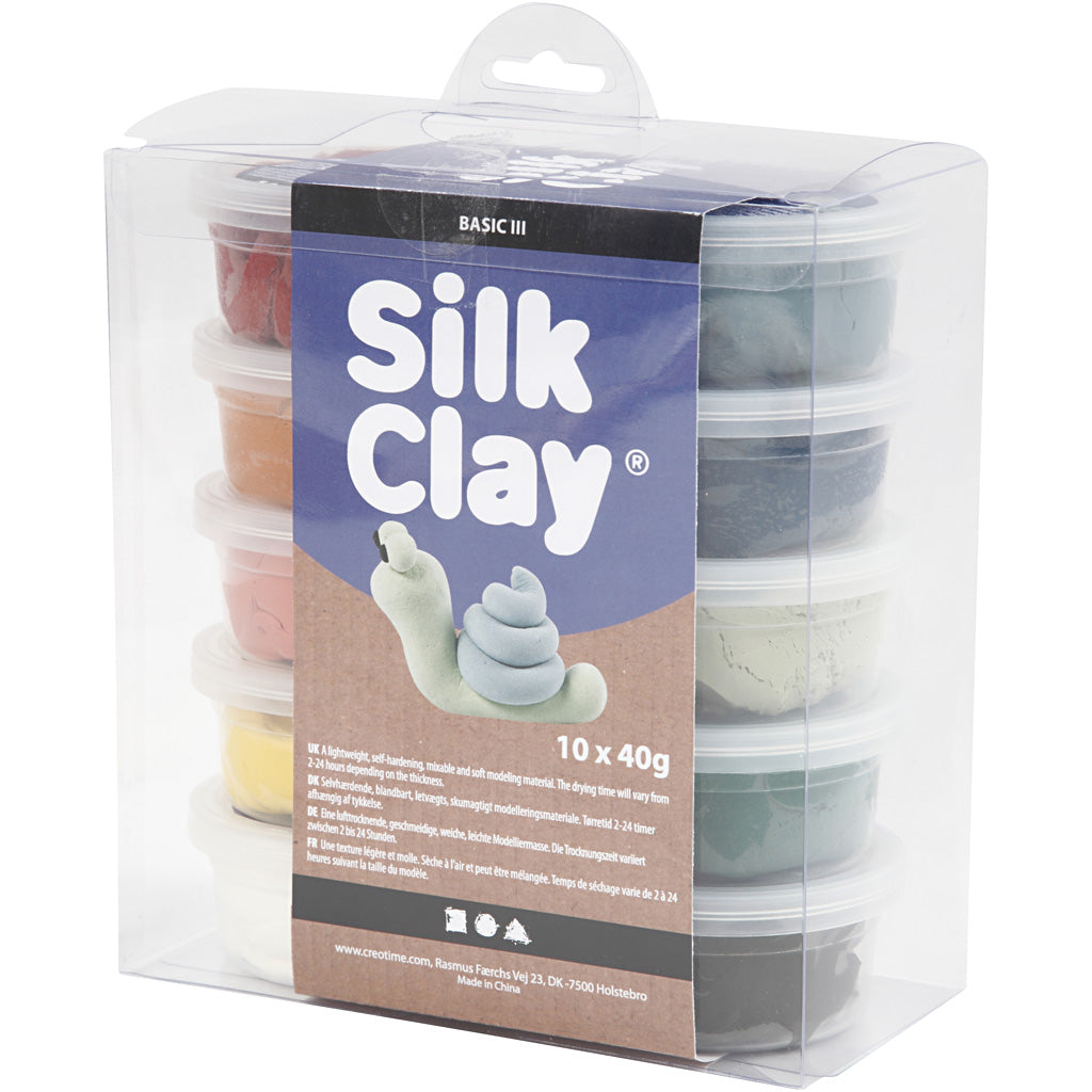 Silk Clay®, dova färger, 10x40g/ 1 förp. [HOB-79154]