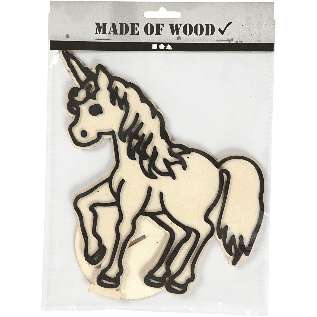 Dekorationsfigur, Enhörning, H: 19 cm, 1 st. [HOB-791954]