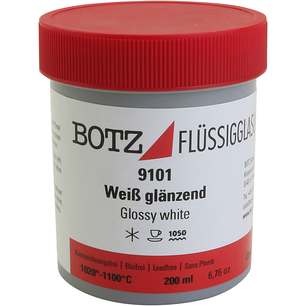 Glaze for clay, white, 200 ml/ 1 tub